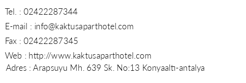 Kakts Apart & Hotel telefon numaralar, faks, e-mail, posta adresi ve iletiim bilgileri